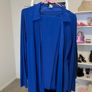 Elegant Blue Women's Two Piece Pantsuit